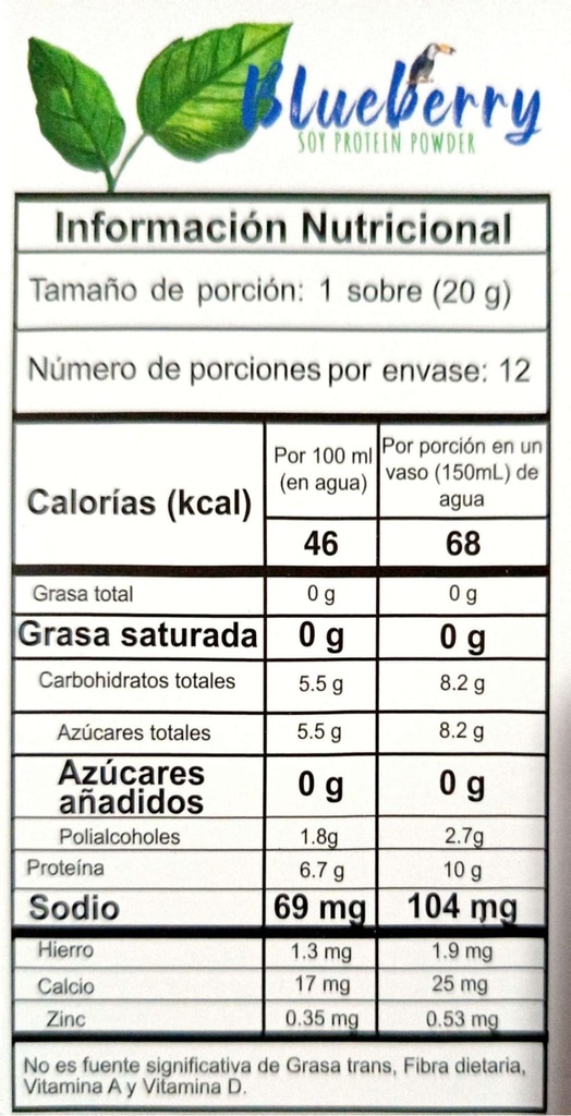 Proteína de Soya y Arándanos HGW – Blueberry Soy Protein Powder