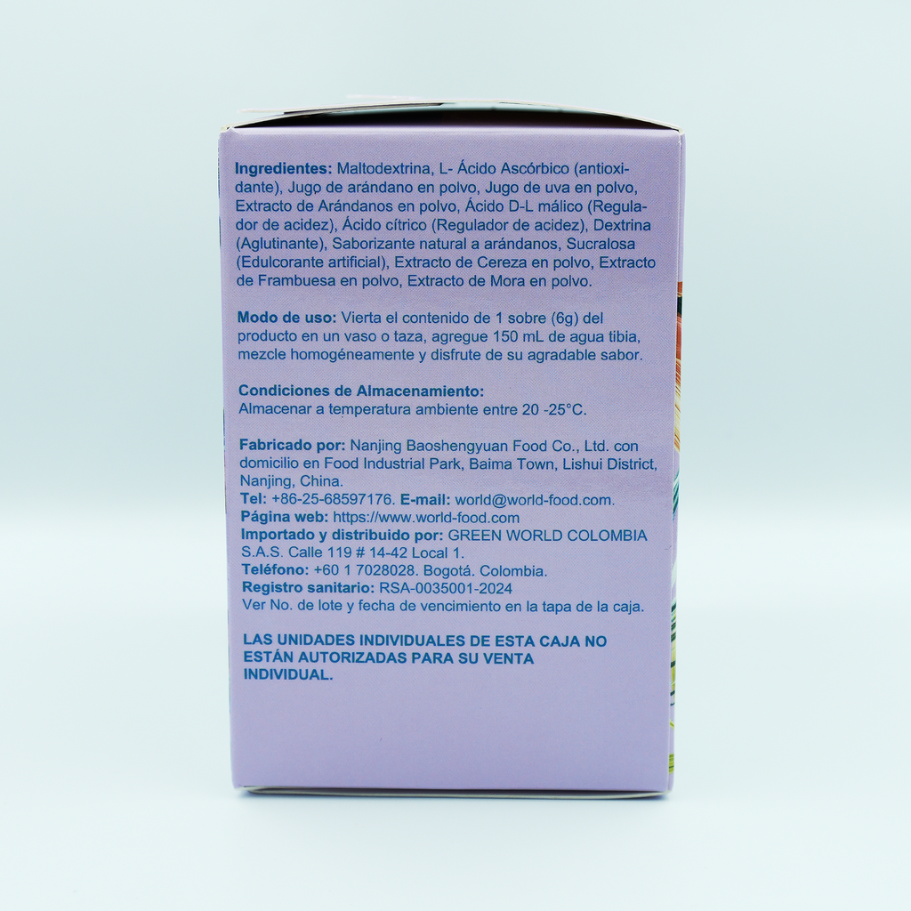 Jugo En Polvo Berry Juice Hgw 30 Sobres