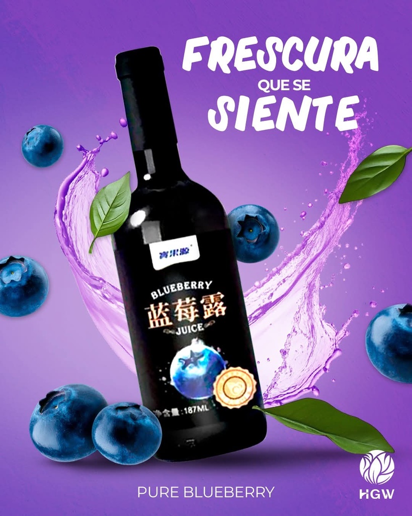 Jugo Líquido Arándano Pure Blueberry Hgw 