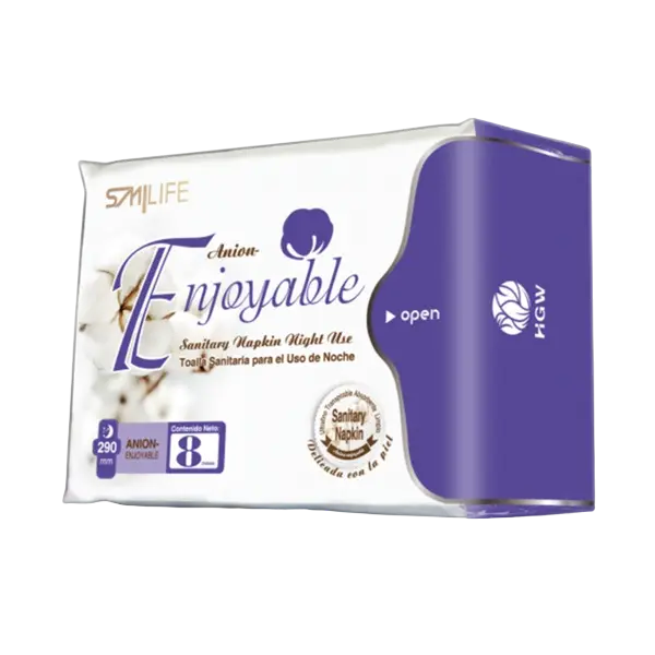 Toallas Sanitaria Noche con Turmalina y Aniones – Enjoyable de HGW