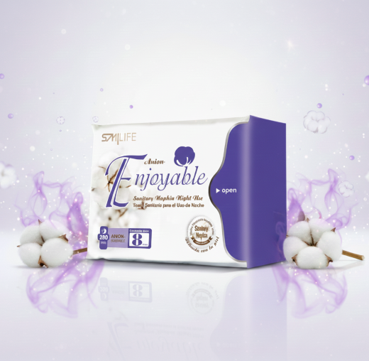 Toallas Sanitaria Noche con Turmalina y Aniones – Enjoyable de HGW